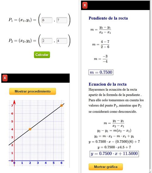 Pronunciar Matrona junio Calculadora de la Pendiente de una recta y de la ecuacion de la recta