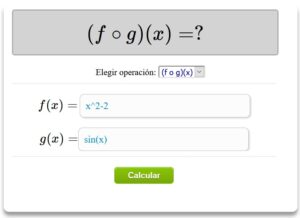 Calculadora de compocion de funciones - Calculadora de funciones compuestas