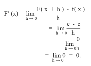 Demostracion derivada de una constante