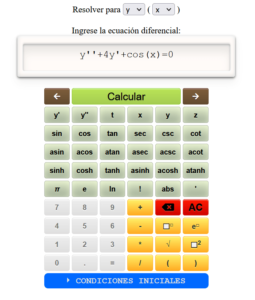 Calculadora de ecuaciones diferenciales ordinarias - Resolver EDO online