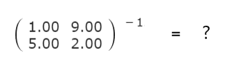 Ejemplo - inversa de una matriz 2x2