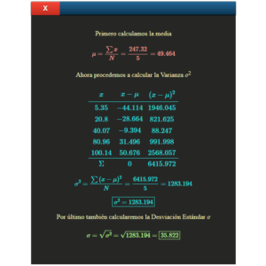 Calculadora de Varianza paso a paso | Calcular varianza online