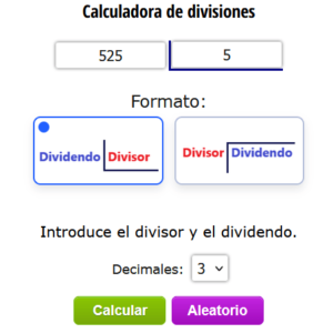Calculadora de Divisiones paso a paso online