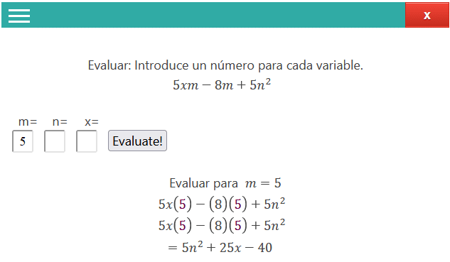 cómo evaluar polinomios - paso 3