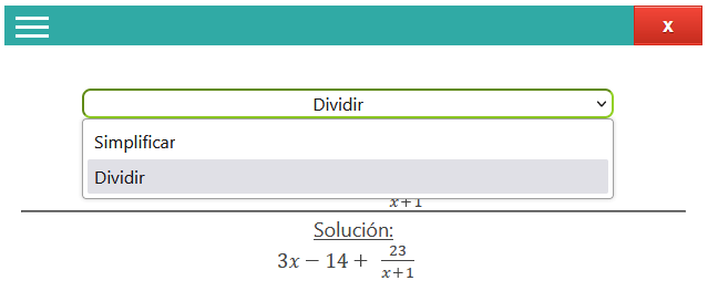 ejemplo de división de polinomios parte 1