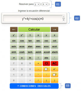Calculadora de ecuaciones diferenciales - instrucciones