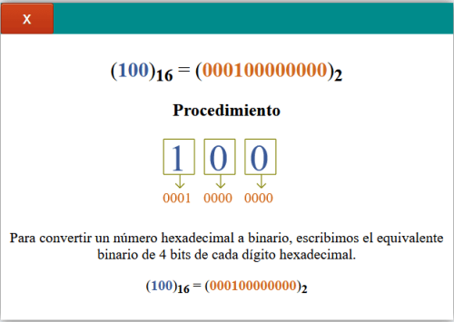 Ejemplo de Convertir de Hexadecimal a binario - calculadora hexadecimal a binario